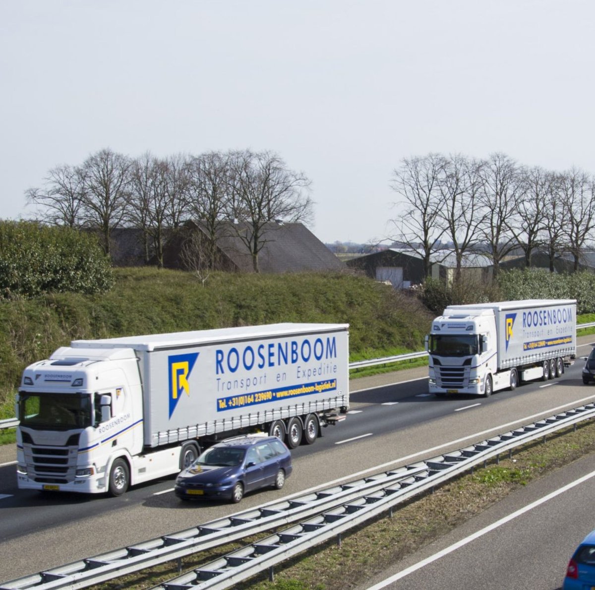 Roosenboom trucks on a motorway
